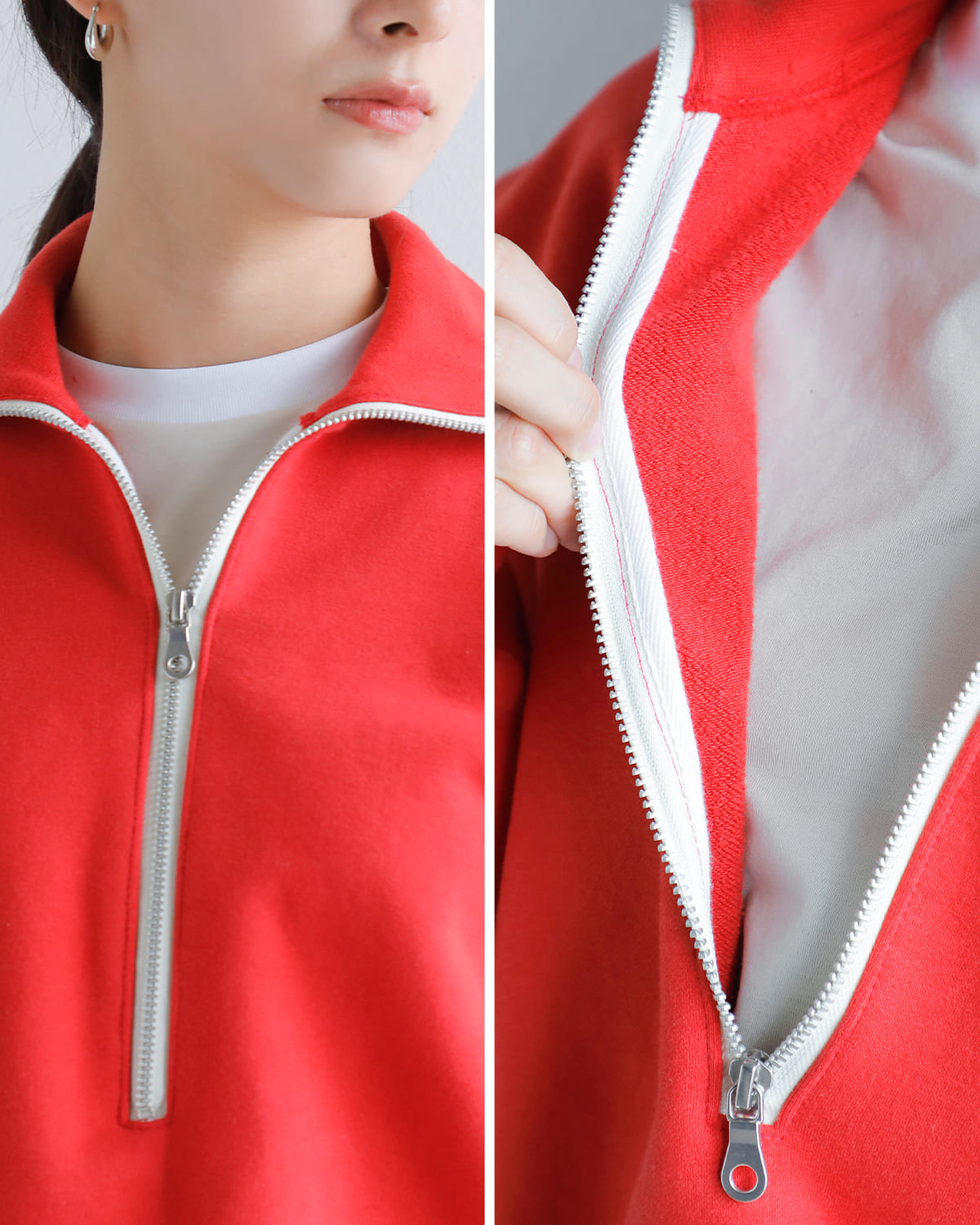 JUN MIKAMI ジュンミカミ コットン ハーフジップ スウェット