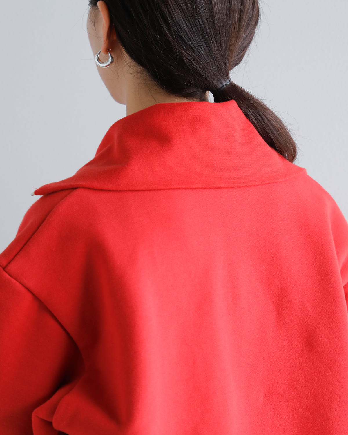 JUN MIKAMI(ジュンミカミ)コットンハーフジップスウェットプルオーバー 25aw-28-s