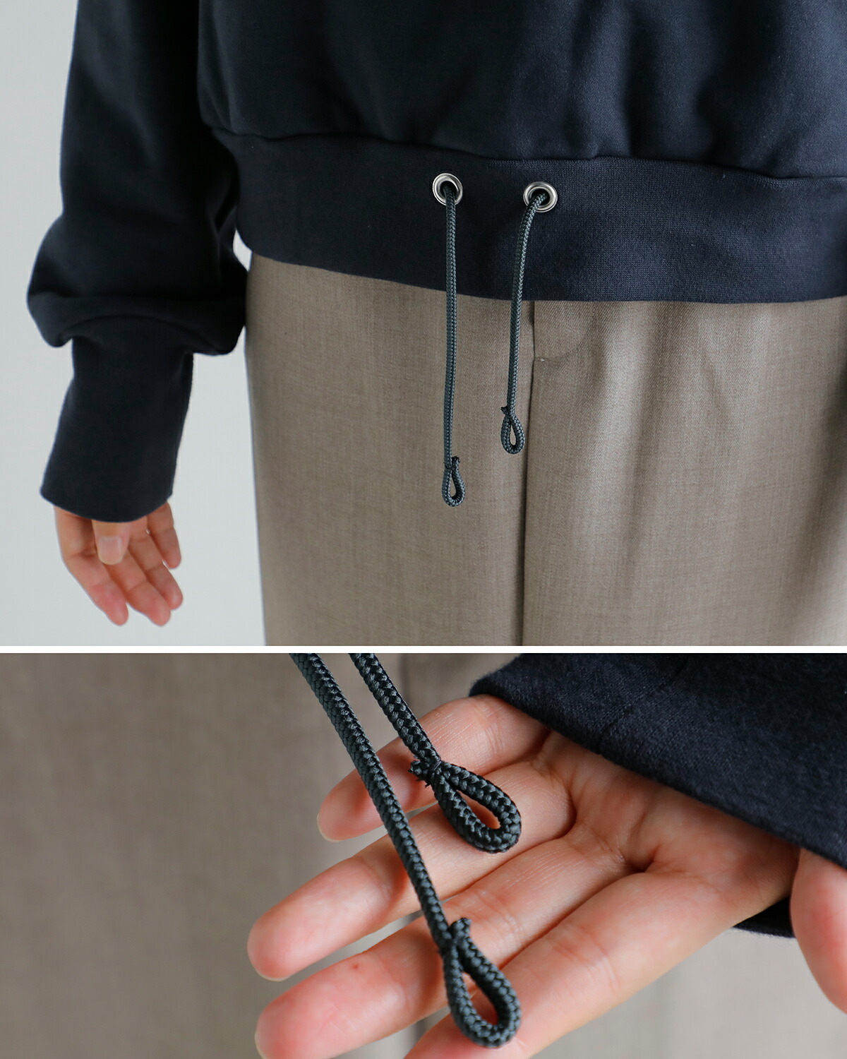 JUN MIKAMI(ジュンミカミ)コットンハーフジップスウェットプルオーバー 25aw-28-s