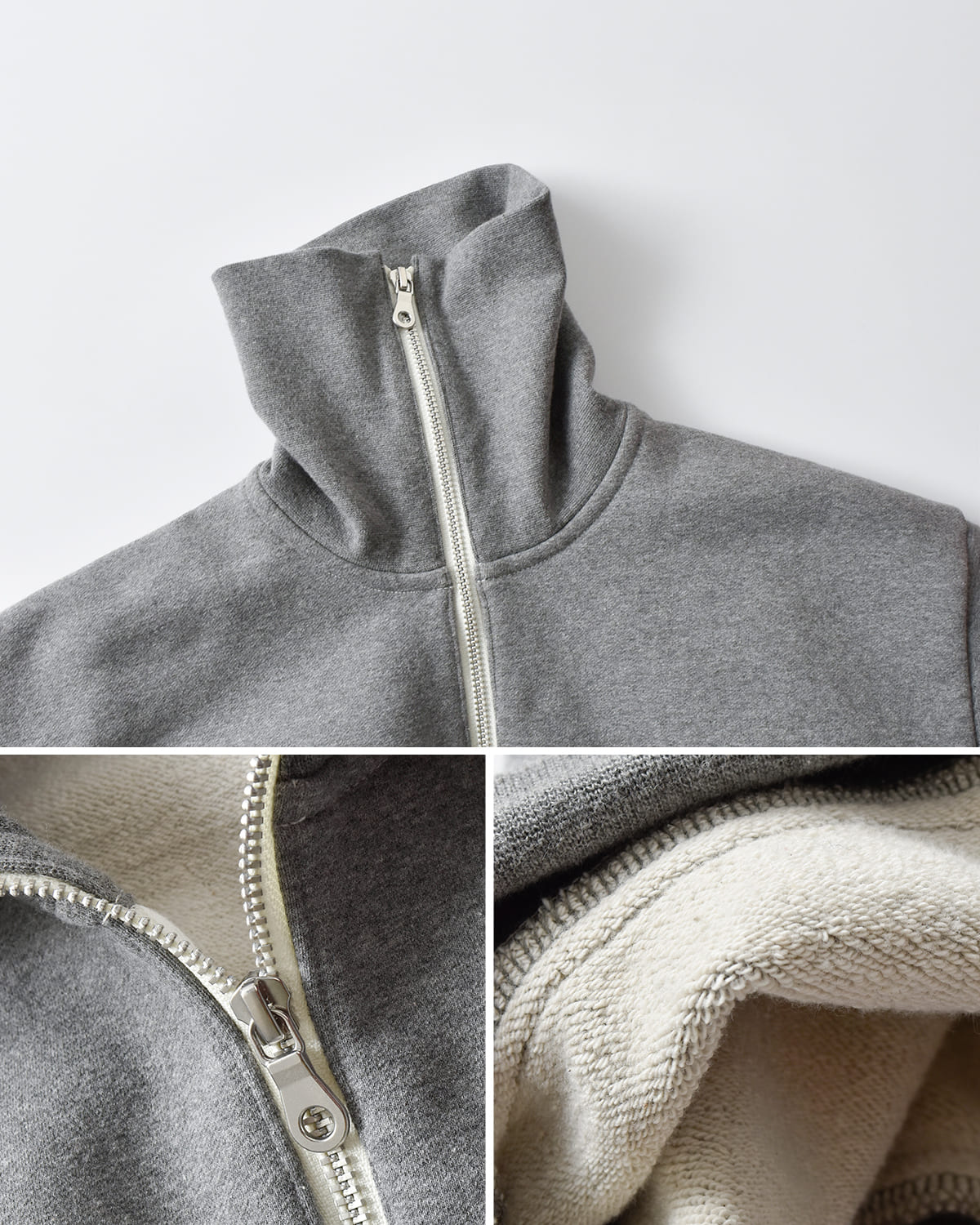 JUN MIKAMI(ジュンミカミ)コットンハーフジップスウェットプルオーバー 25aw-28-s