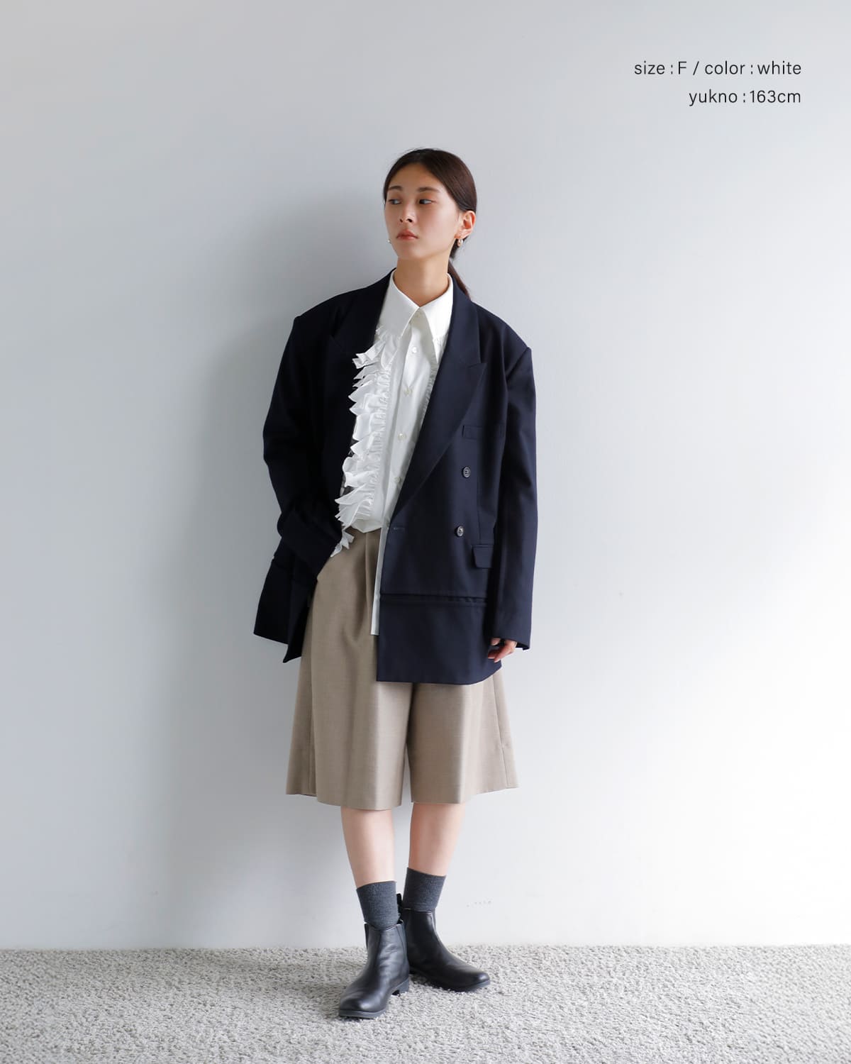 JUN MIKAMI ジュンミカミ コットン ラッフル シャツ 25aw-5-j-kk