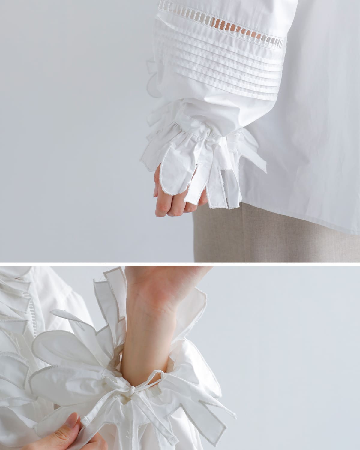 JUN MIKAMI(ジュンミカミ)コットンラッフルシャツ 25aw-5-j