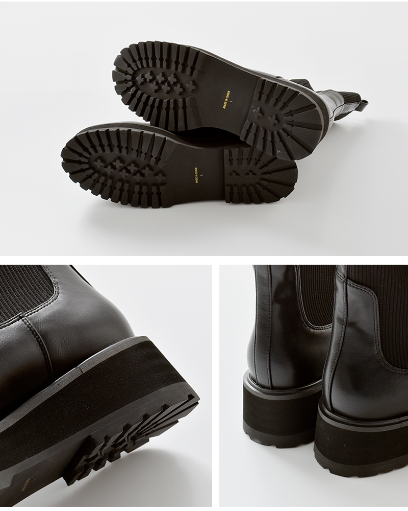 atelier brugge(アトリエブルージュ)ニットコンビショートブーツ25ks-74