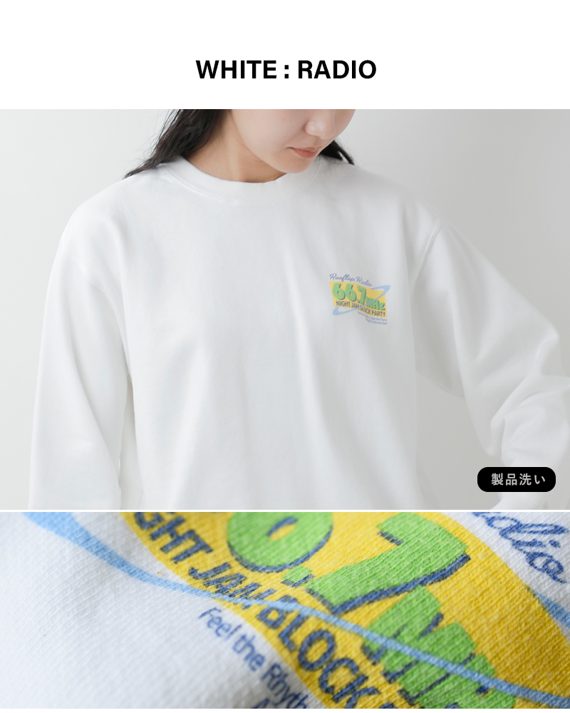 GOOD ROCK SPEEDクルーネック 長袖 プリント スウェット プルオーバー”JAZZ / RADIO SWEAT” 25org207w-8w