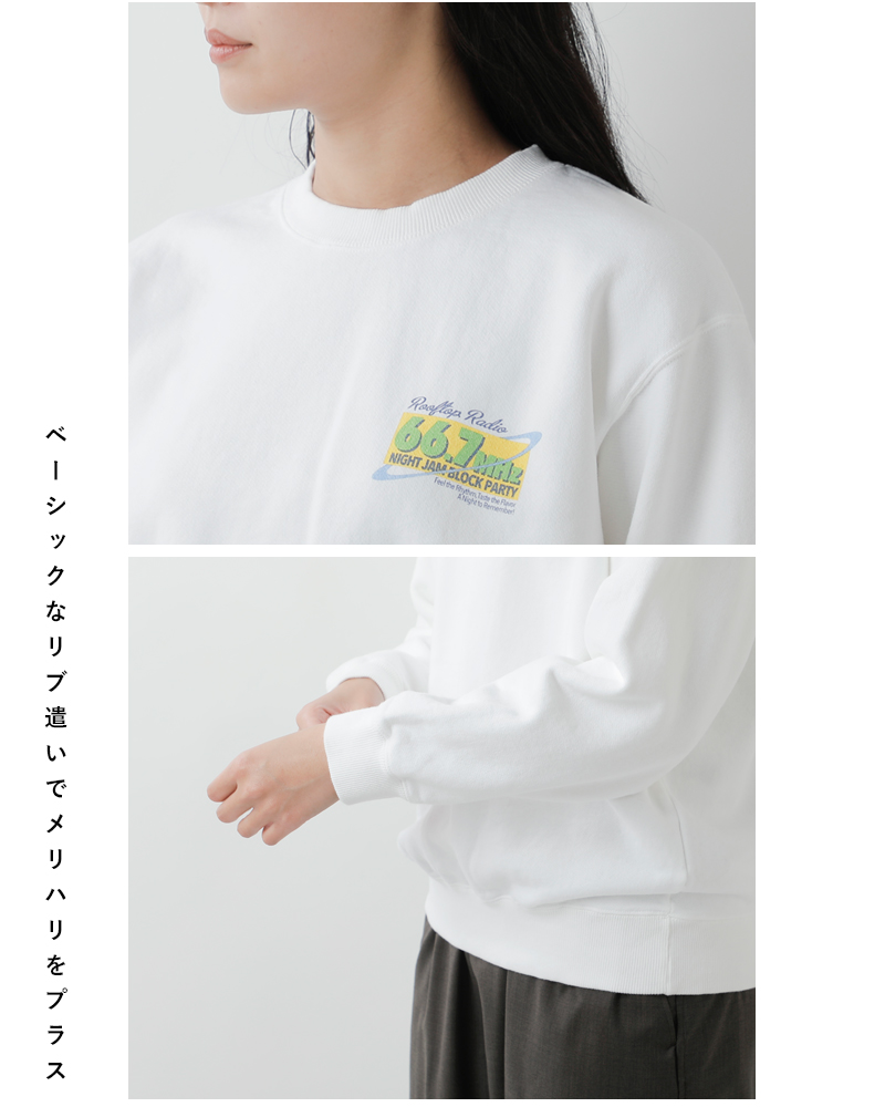 GOOD ROCK SPEEDクルーネック 長袖 プリント スウェット プルオーバー”JAZZ / RADIO SWEAT” 25org207w-8w