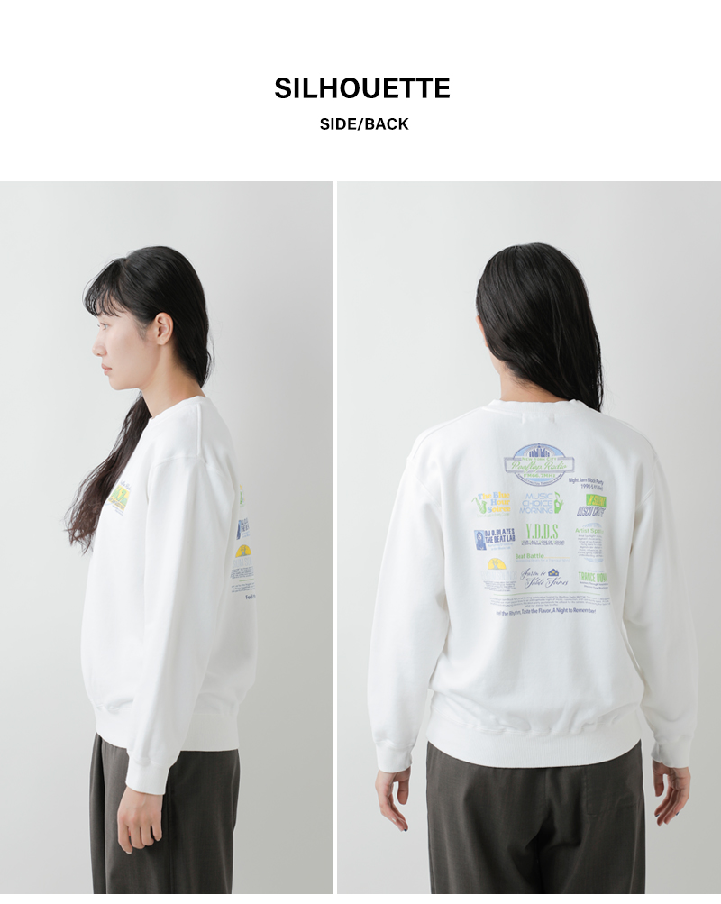 GOOD ROCK SPEEDクルーネック 長袖 プリント スウェット プルオーバー”JAZZ / RADIO SWEAT” 25org207w-8w