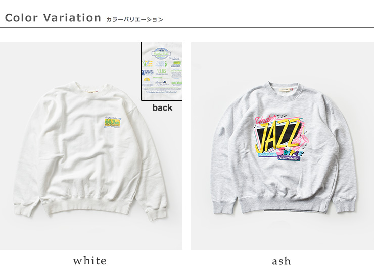 GOOD ROCK SPEEDクルーネック 長袖 プリント スウェット プルオーバー”JAZZ / RADIO SWEAT” 25org207w-8w