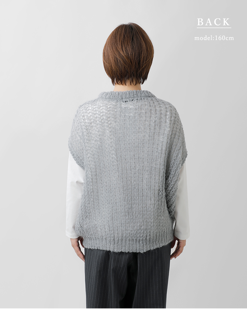 mizuiro ind(ミズイロインド)ヘアリーコクーンワイドベスト3-220085