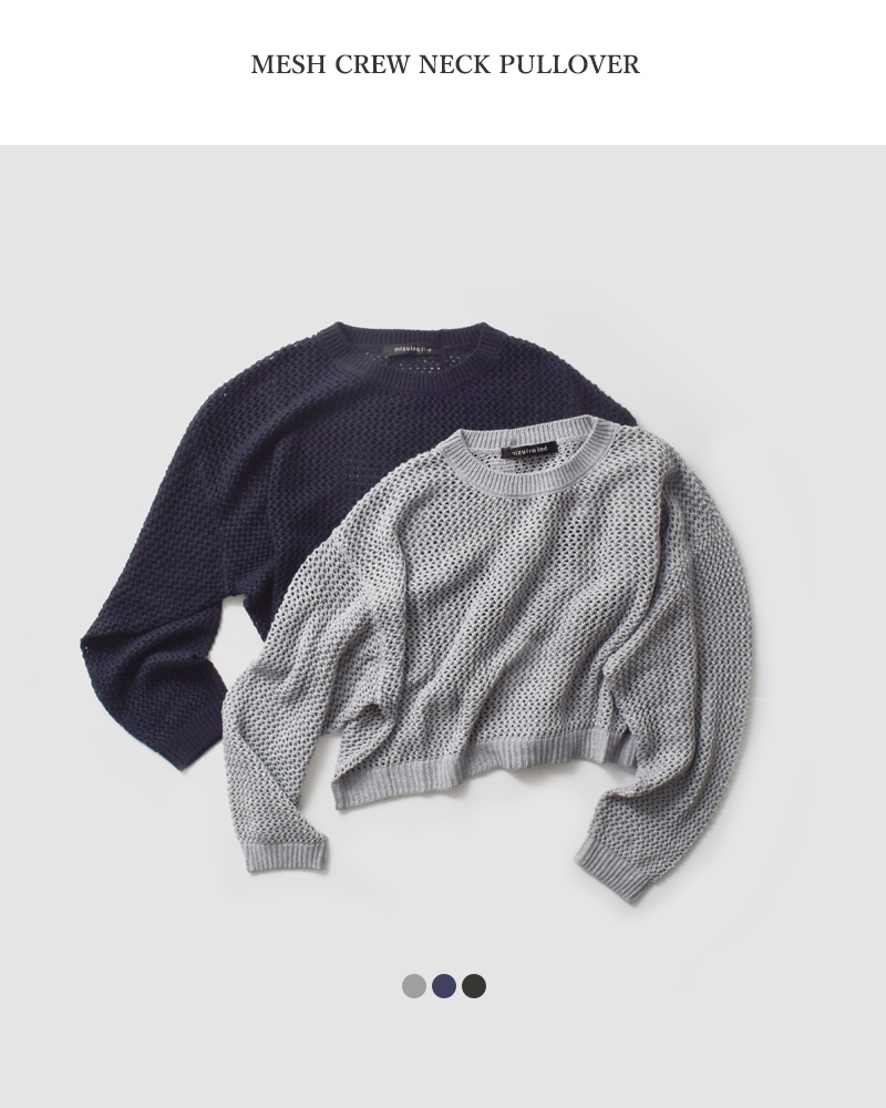 クーポン対象】mizuiro ind ミズイロインド メッシュ クルー