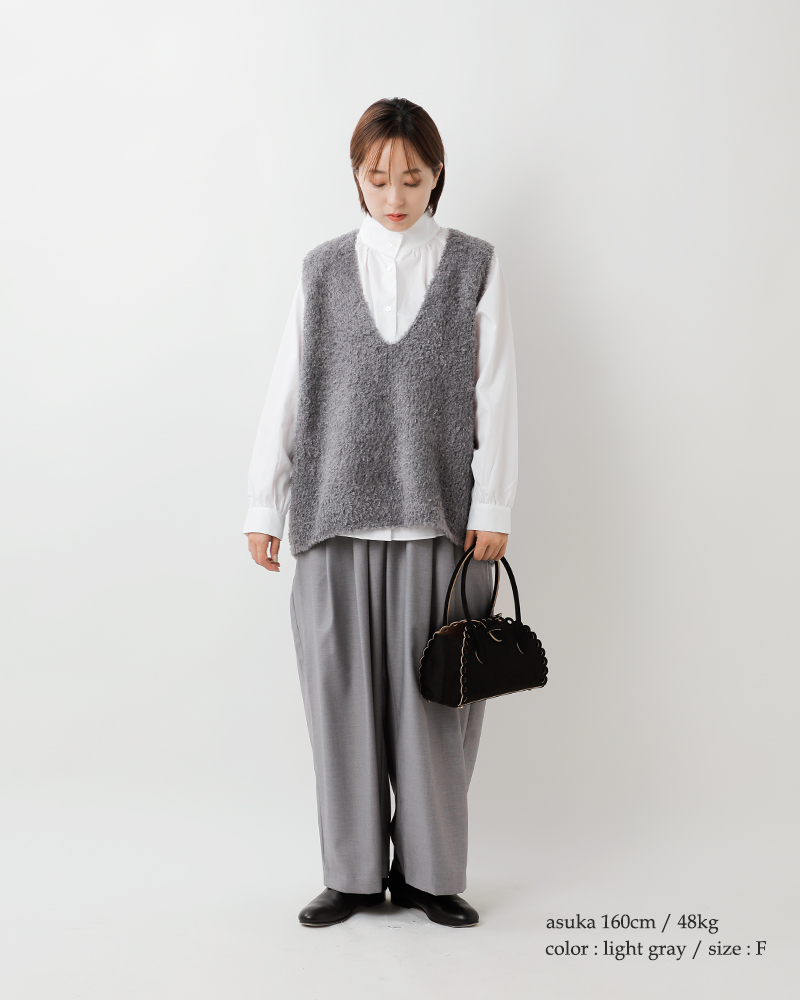 mizuiro ind(ミズイロインド)ヘアリーVネックベスト3-220095