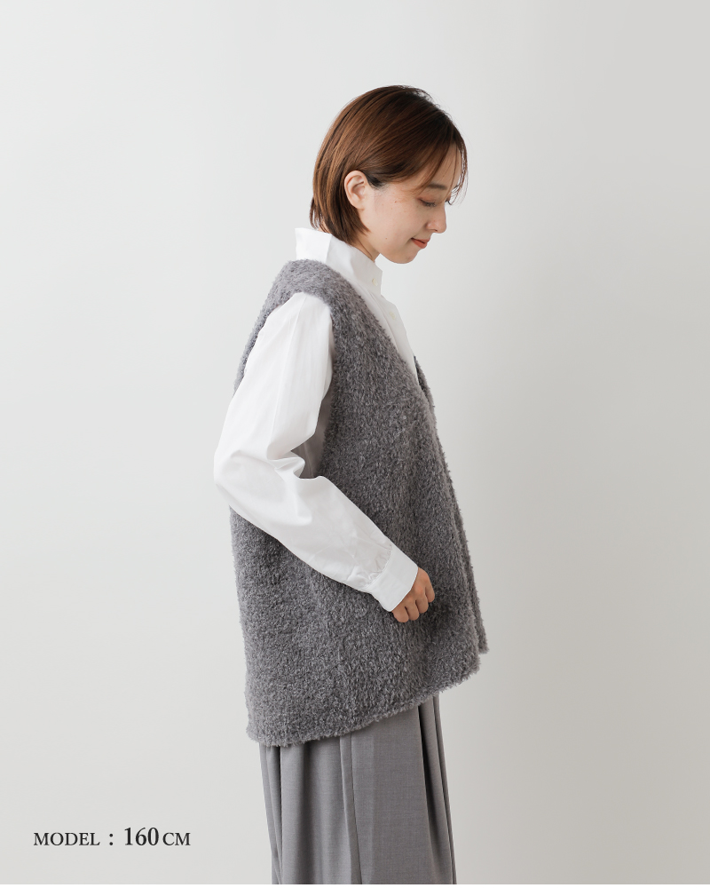 mizuiro ind(ミズイロインド)ヘアリーVネックベスト3-220095