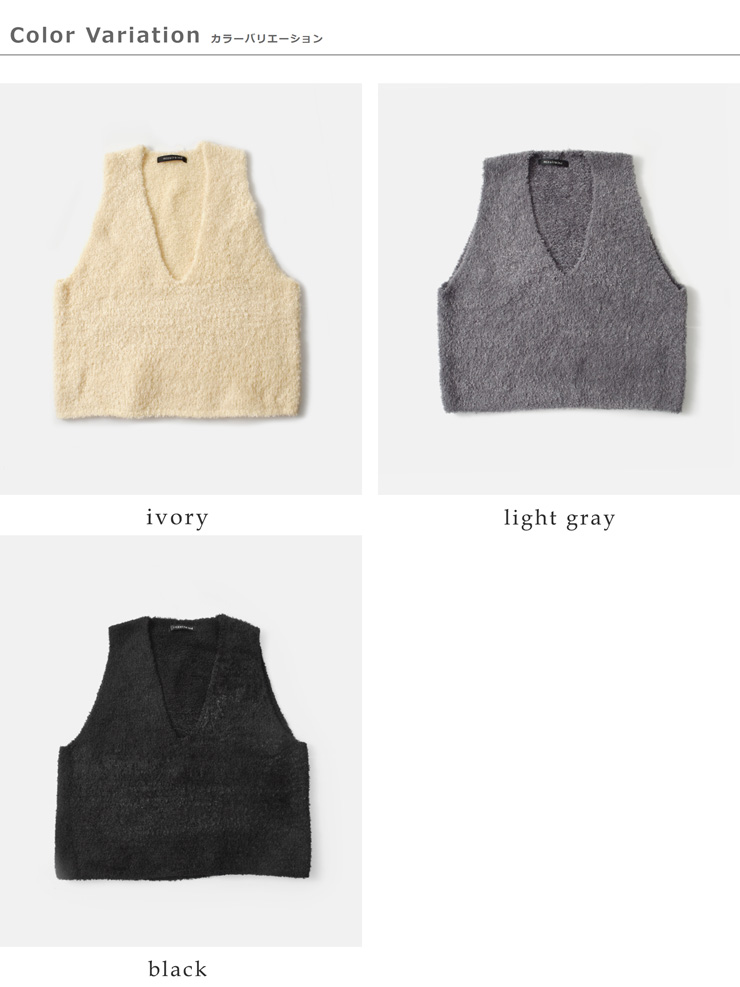 mizuiro ind(ミズイロインド)ヘアリーVネックベスト3-220095