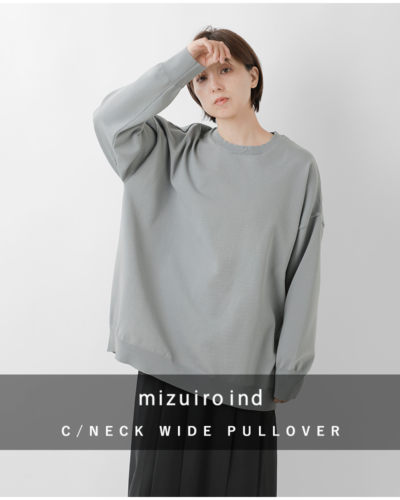 mizuiro ind(ミズイロインド)クルーネックワイドプルオーバー3-220122
