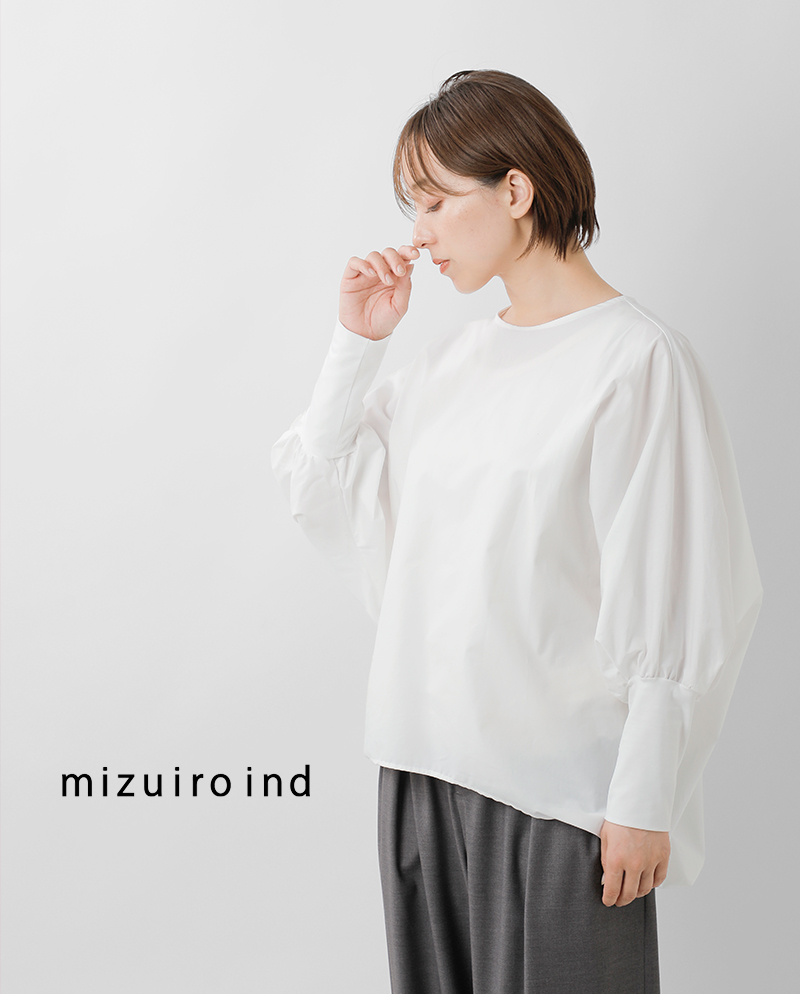 ラウページ mizuiro ind ミズイロインド コットン クルーネック コクーン