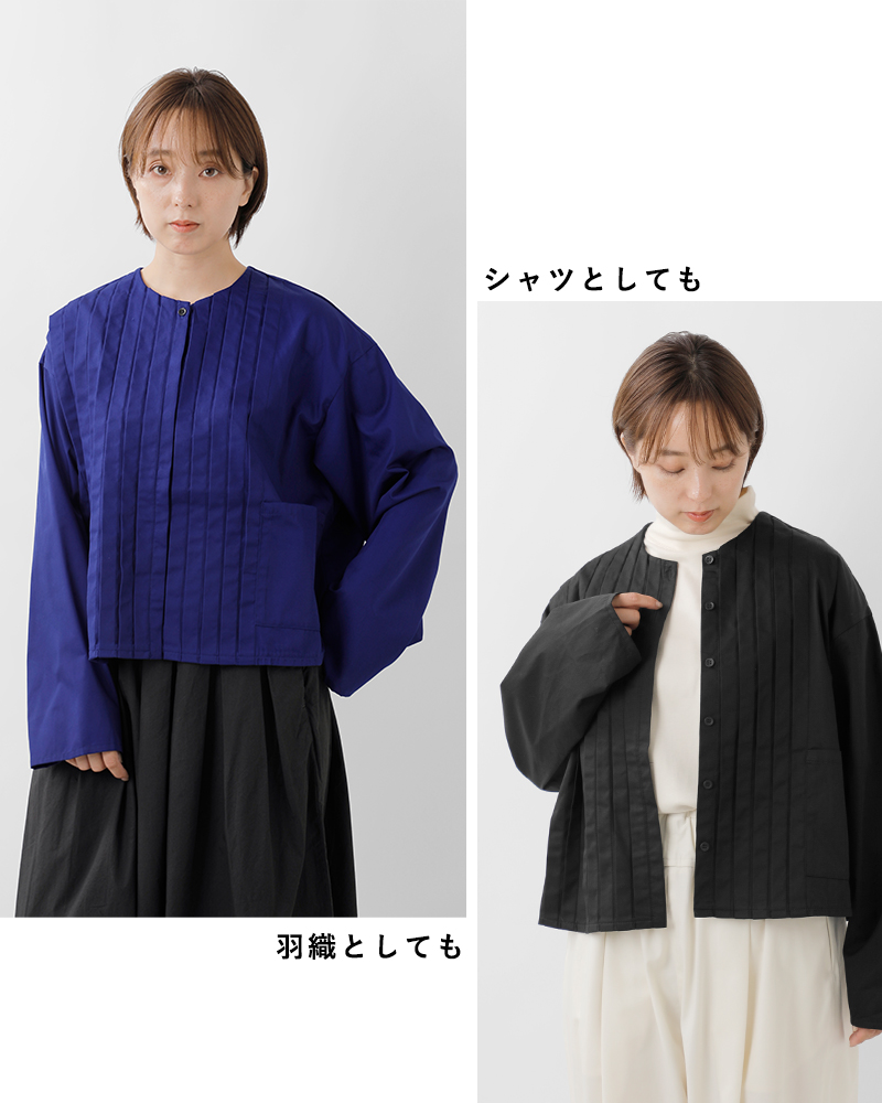 mizuiro ind ミズイロインド コットン クルーネック ピンタック