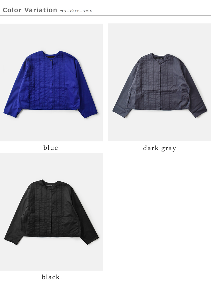 mizuiro ind(ミズイロインド)コットンクルーネックピンタックシャツ3-230092