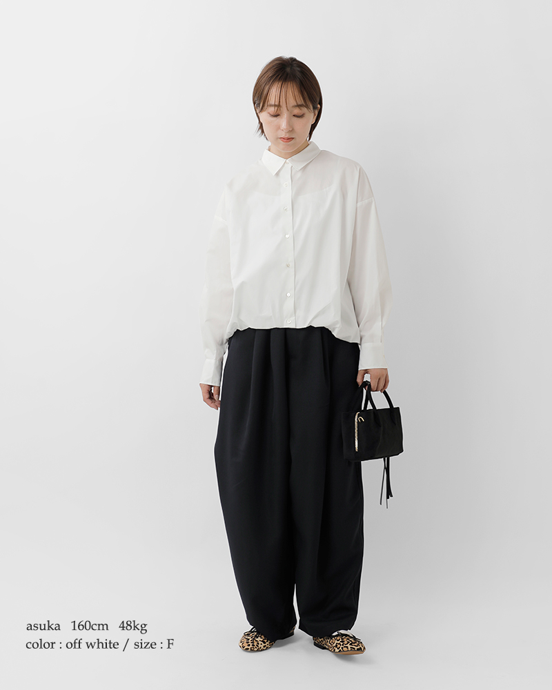 ミズイロンド バルーンシャツ チャコールグレー 3-230094]mizuiro ind(ミズイロインド) ballon shirt バルーン