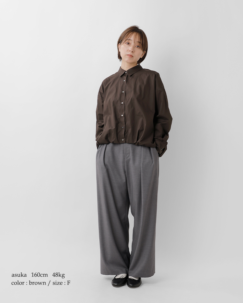 mizuiro ind(ミズイロインド)コットンバルーンシャツ3-230094