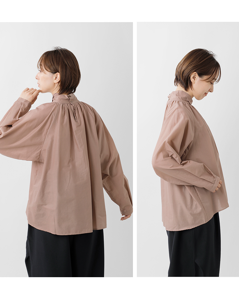 mizuiro ind ミズイロインド コットン スタンドシャツカラー
