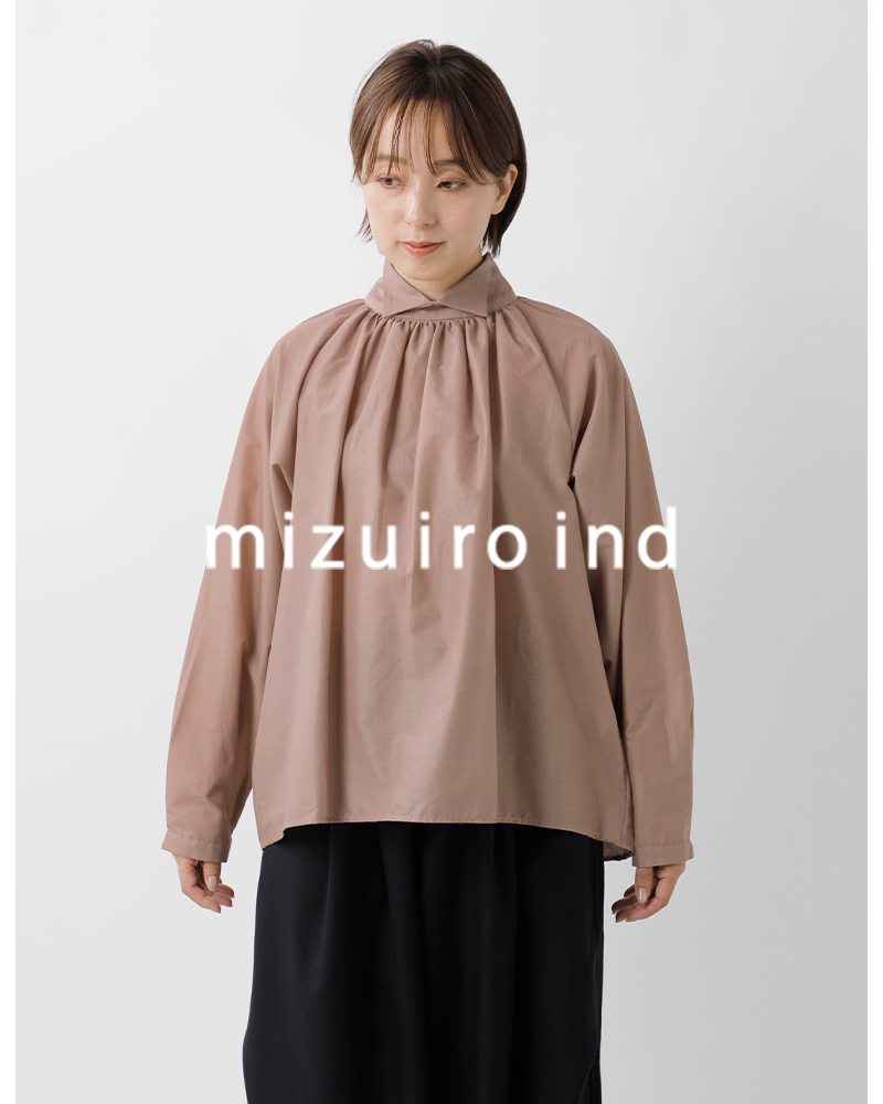 ミズイロインド　シャツ セール 30%OFF】mizuiro ind シアーパターンロングTシャツ