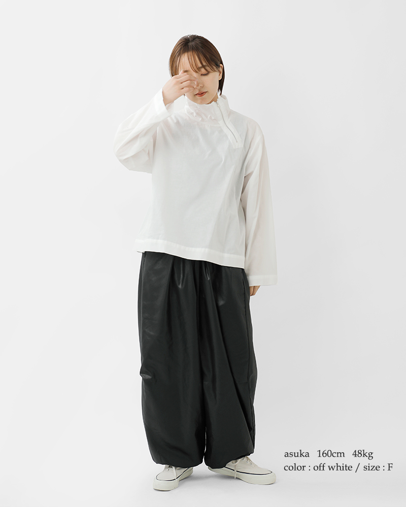 mizuiro ind ミズイロインド コットン ジップ ハイネックカラー