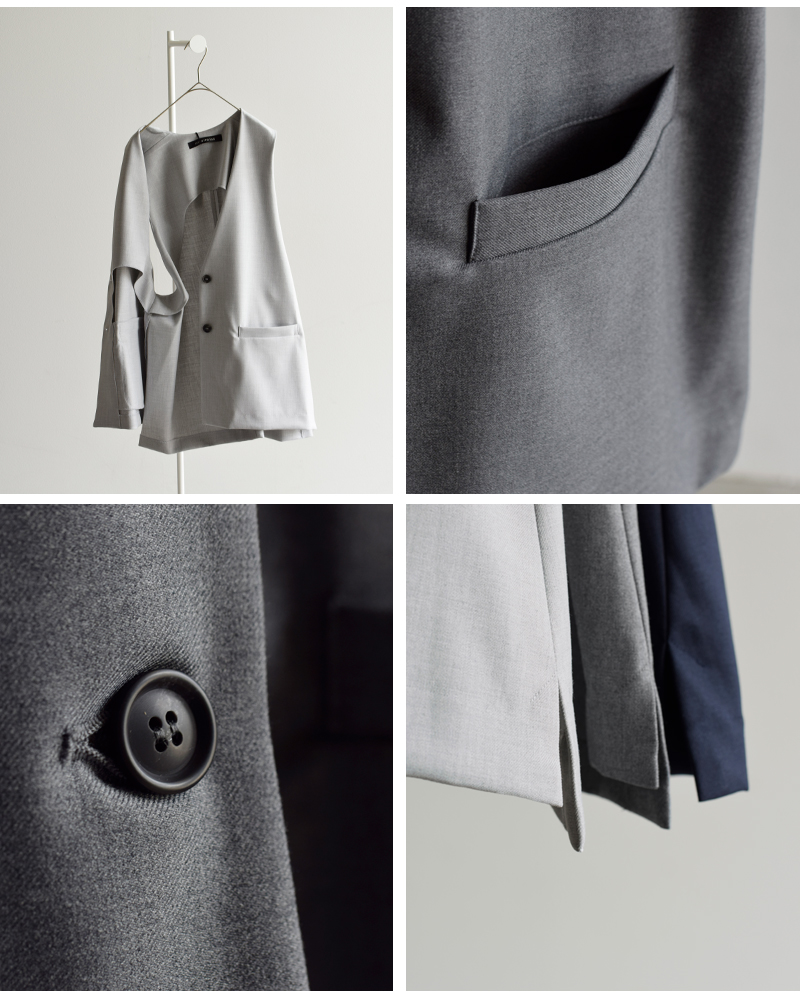 mizuiro ind(ミズイロインド)ディープVネックワイドベスト3-230108