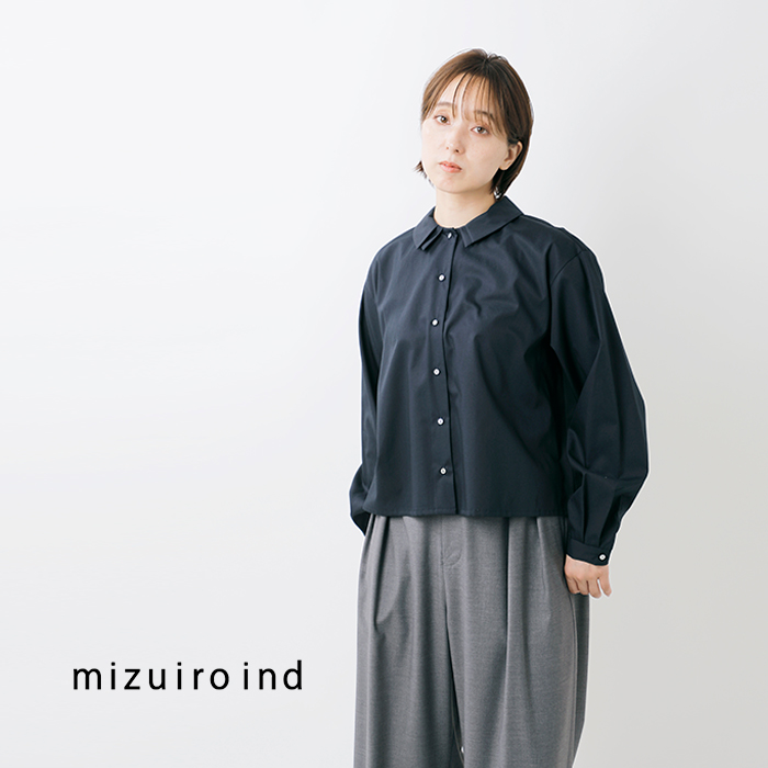 mizuiro ind ミズイロインド ブロードコットン ダブルカラー