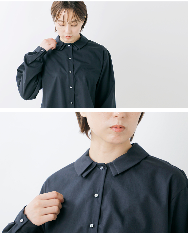 mizuiro ind ミズイロインド ブロードコットン ダブルカラー