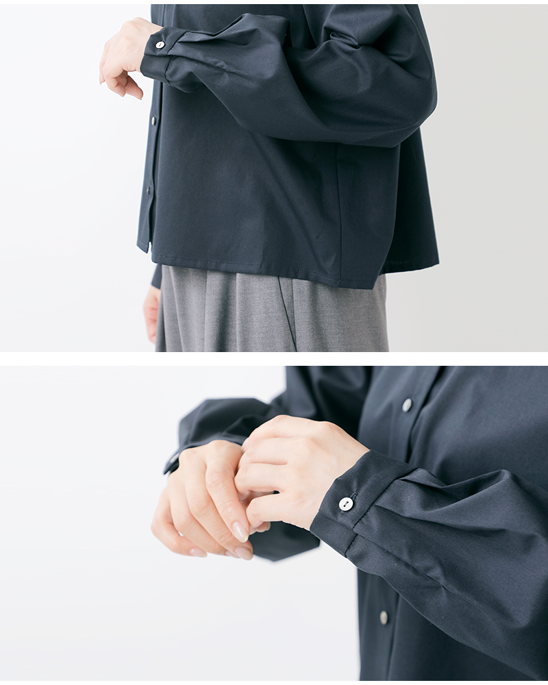 mizuiro ind ミズイロインド ブロードコットン ダブルカラー