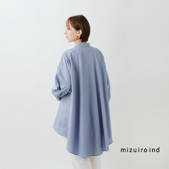 mizuiro ind ミズイロインド コットン ワイド フレア シャツ 3