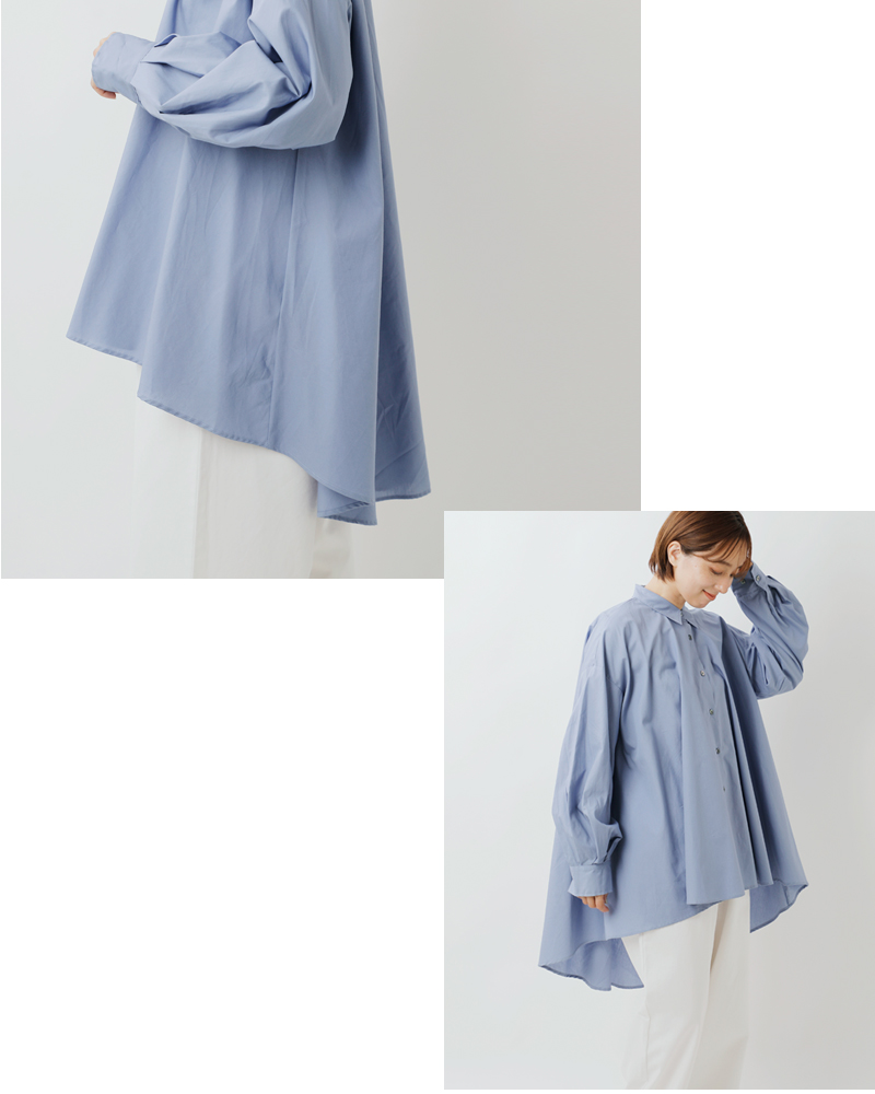 mizuiro ind ミズイロインド コットン ワイド フレア シャツ 3