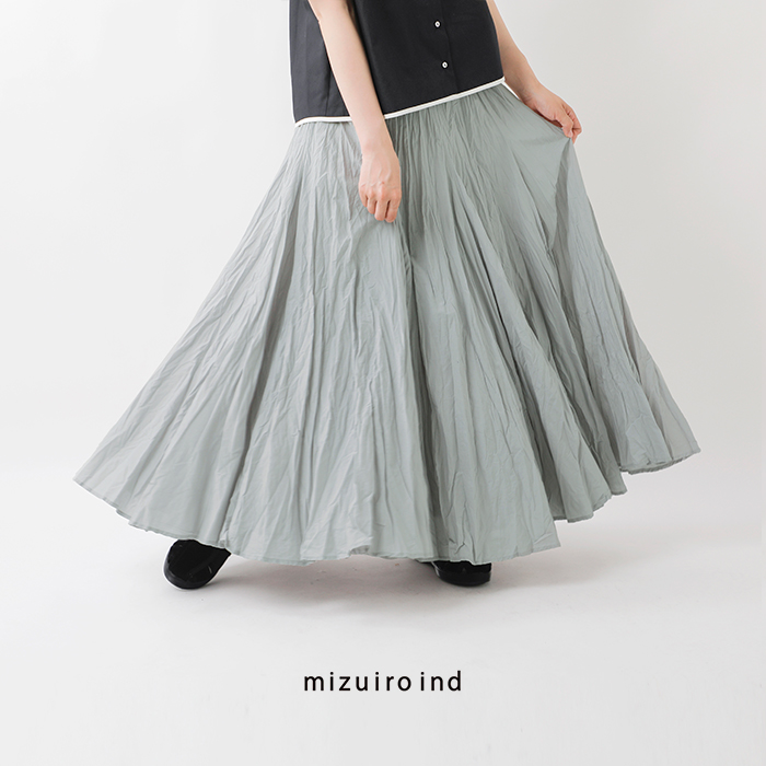 mizuiro ind ミズイロインド コットン ローン ボリューム フレア