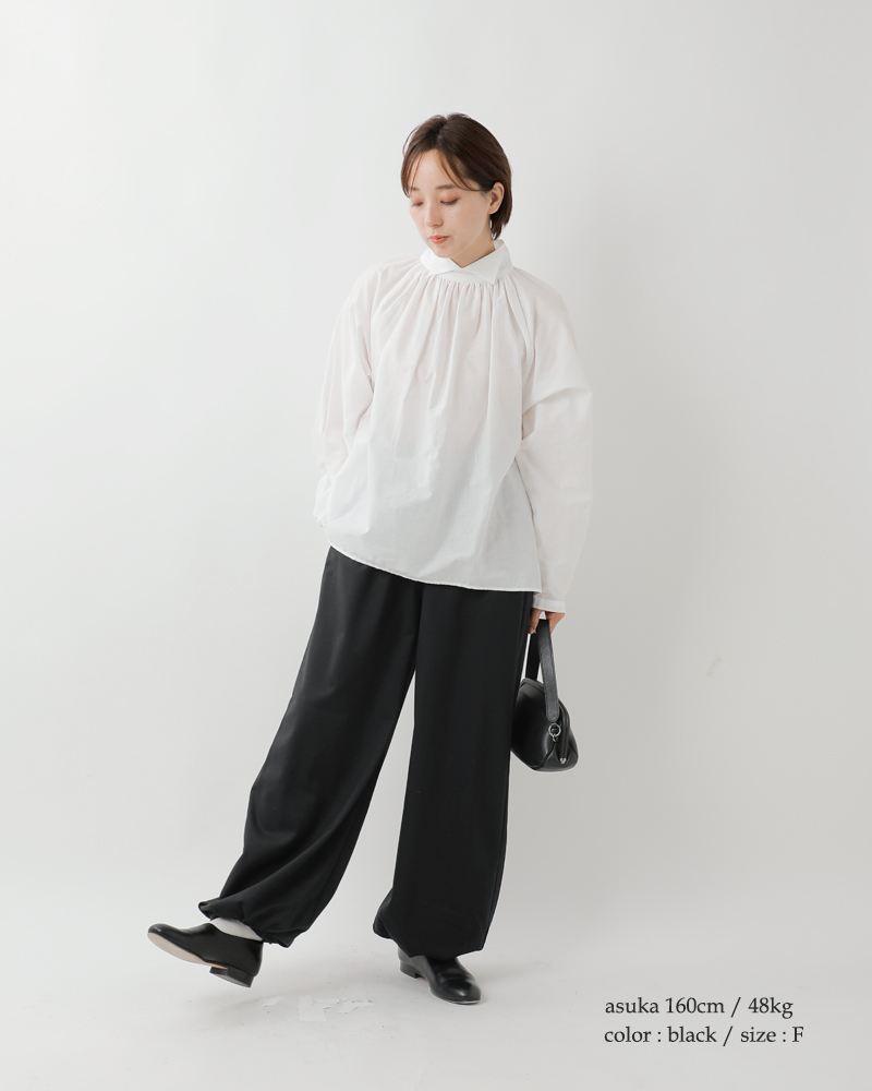 mizuiro ind(ミズイロインド)タックヘムコクーンパンツ3-260071