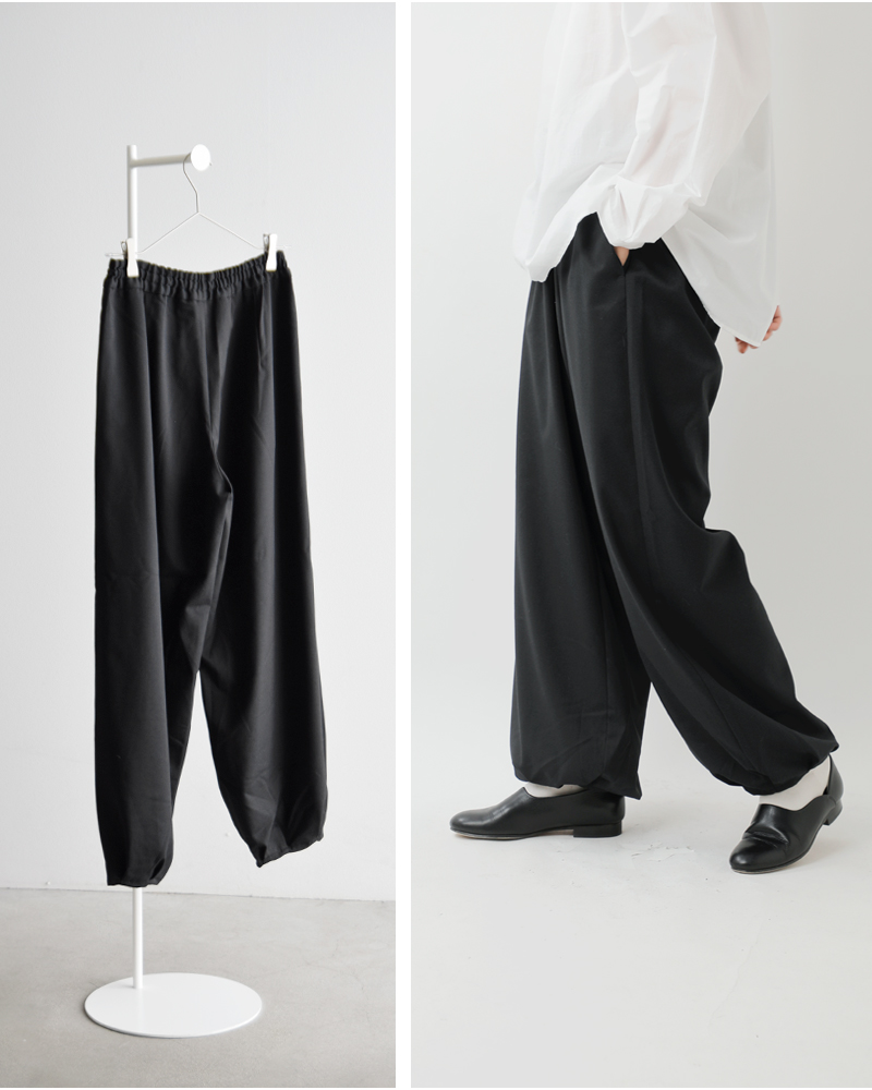 mizuiro ind(ミズイロインド)タックヘムコクーンパンツ3-260071