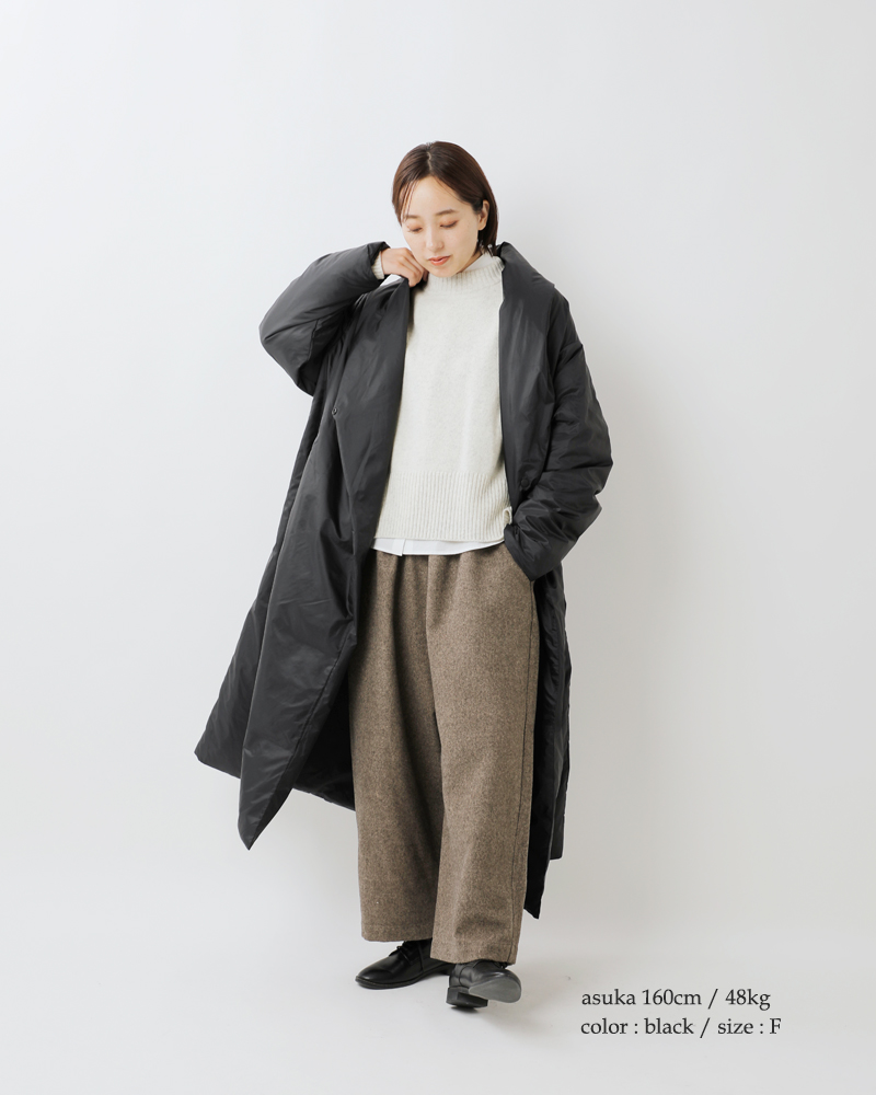 mizuiro ind(ミズイロインド)ドレープライトロングダウンコート3-270064