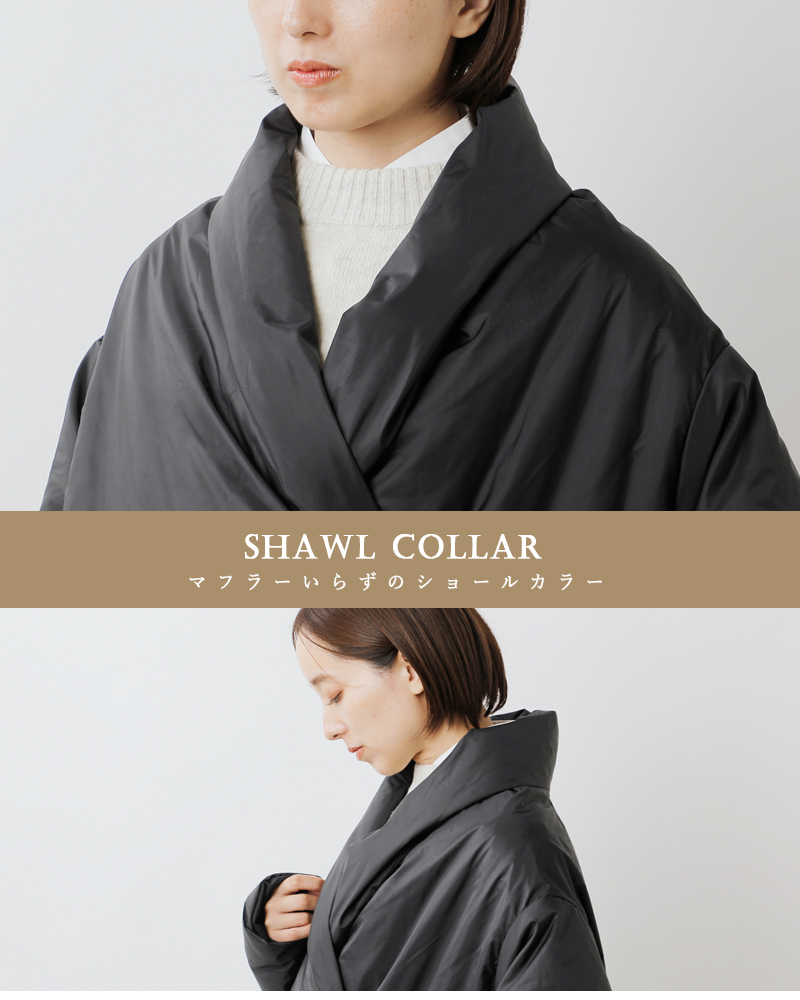 mizuiro ind(ミズイロインド)ドレープライトロングダウンコート3-270064