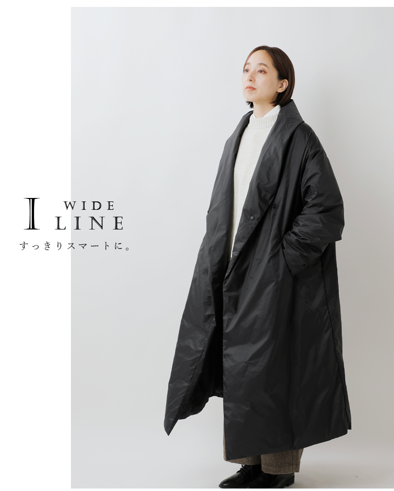 mizuiro ind(ミズイロインド)ドレープライトロングダウンコート3-270064