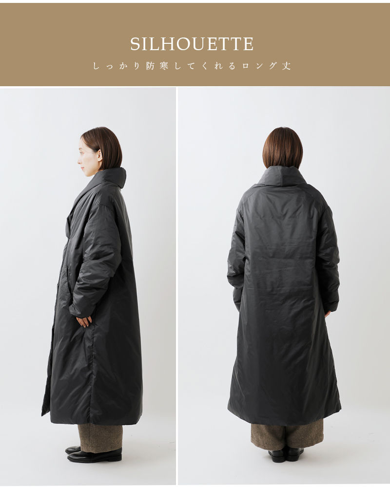 mizuiro ind(ミズイロインド)ドレープライトロングダウンコート3-270064