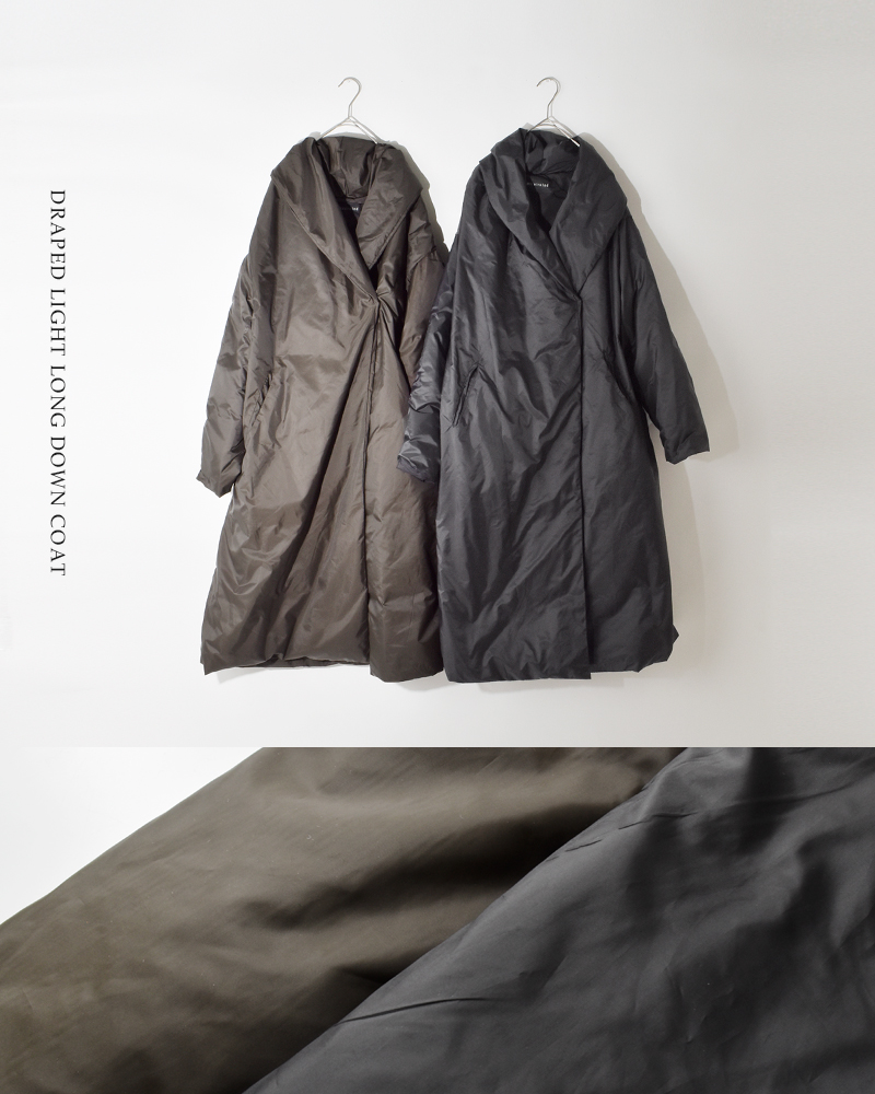 mizuiro ind(ミズイロインド)ドレープライトロングダウンコート3-270064