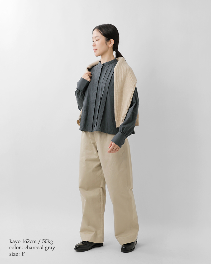 MidiUmi(ミディウミ)コットンタックショートシャツ“tuckshortshirt”3-739943