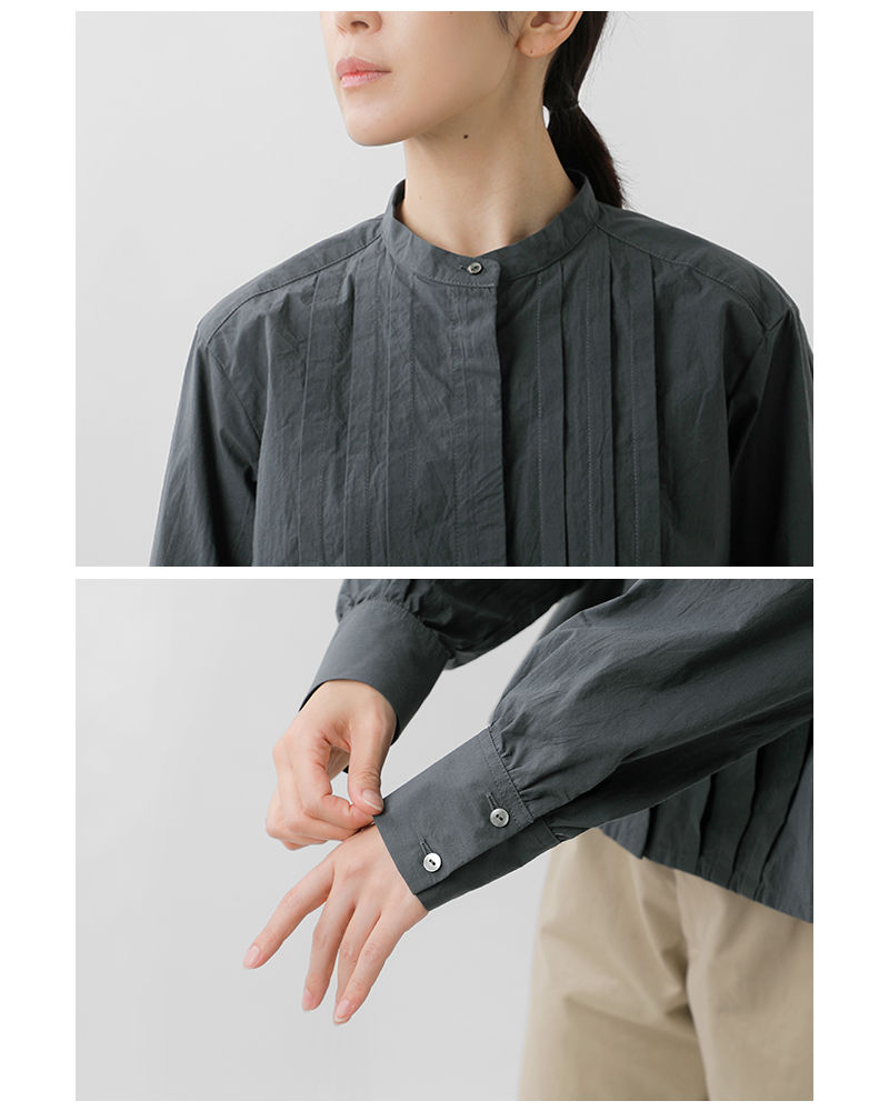 MidiUmi(ミディウミ)コットンタックショートシャツ“tuckshortshirt”3-739943