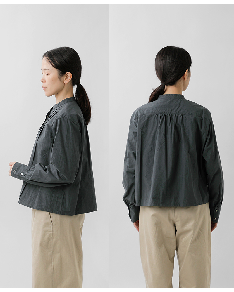 MidiUmi(ミディウミ)コットンタックショートシャツ“tuckshortshirt”3-739943