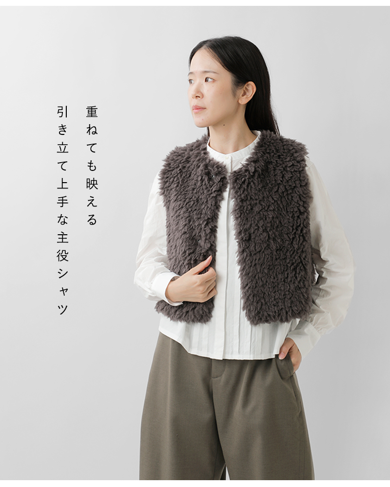 MidiUmi(ミディウミ)コットンタックショートシャツ“tuckshortshirt”3-739943