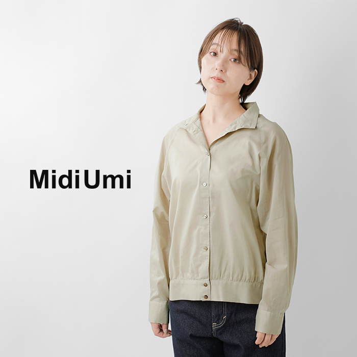 MidiUmi(ミディウミ)コットンシアースイングトップシャツ“sheerswingtopshirt”3-739960