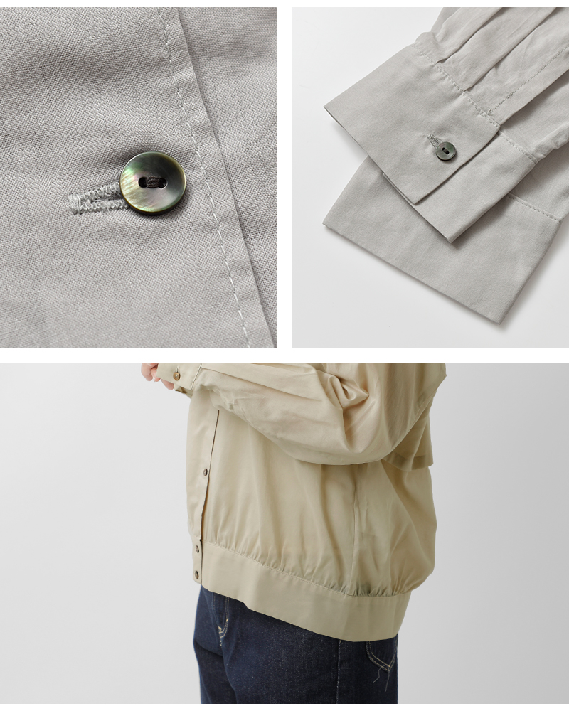 MidiUmi(ミディウミ)コットンシアースイングトップシャツ“sheerswingtopshirt”3-739960