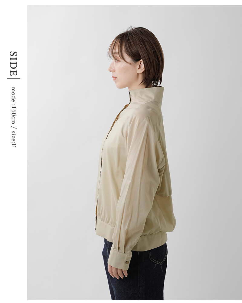 MidiUmi(ミディウミ)コットンシアースイングトップシャツ“sheerswingtopshirt”3-739960