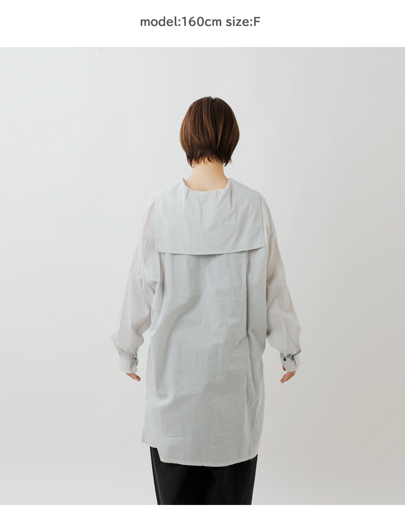 MidiUmi(ミディウミ)コットンシアーセーラーカラーチュニック“sheersailorcollartunic”3-759965