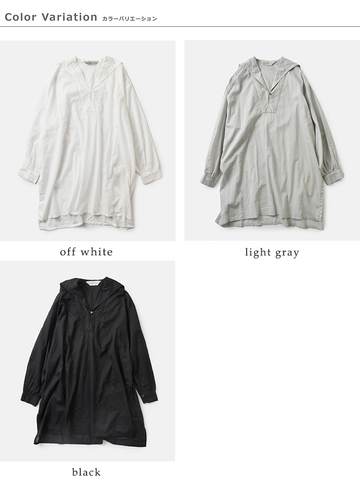 MidiUmi(ミディウミ)コットンシアーセーラーカラーチュニック“sheersailorcollartunic”3-759965