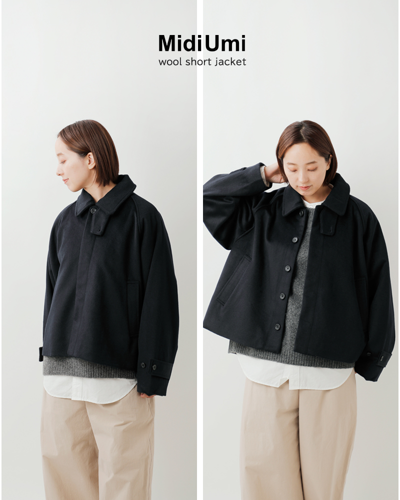 MidiUmi(ミディウミ)ウールショートジャケット“woolshortJK”3-779961