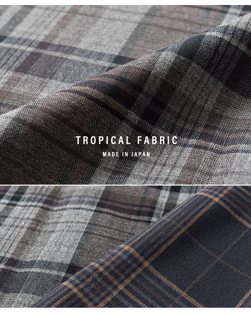 TRAVAIL MANUEL(トラバイユマニュアル)トロチェックバンドカラー長袖シャツ3019-same1